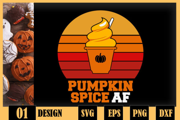 Apparel Halloween Pumpkin Spice AF Graphics for Crafts