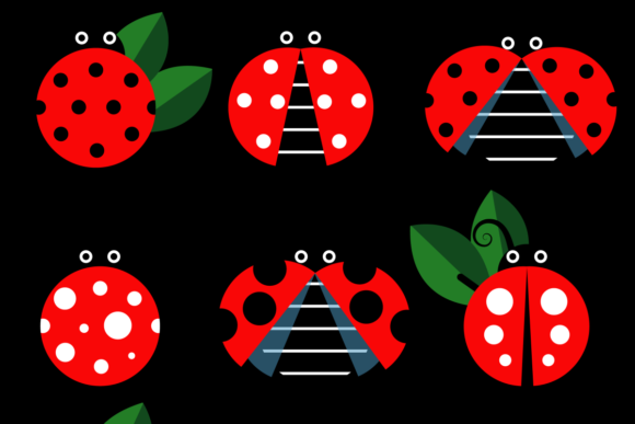 Cute Ladybug Graphics for Crafts and DIY Projects
