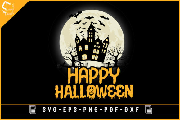 Halloween T-shirt Happy Halloween Design for Graphics and Crafts