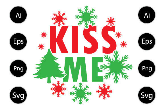 Kiss Me Merry Christmas Shirt Graphics for Crafts