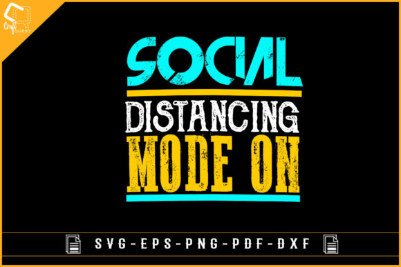 Social Distancing Mode on T-shirt Design Graphics and Crafts Review